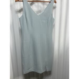 Hugo Buscati Collection Sheath Dress Powder Blue Minimalist Classic SZ 10 USA